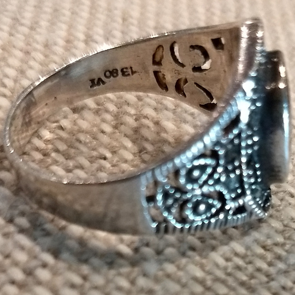 Gothic Ring Silver Blacken - Picture 4 of 7